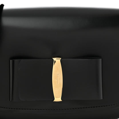 Salvatore Ferragamo Smooth Calfskin Vara Bow Flap Crossbody Black 8 of 16