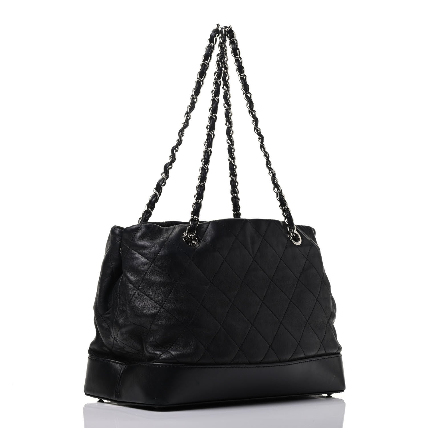 Chanel Calfskin Stitched Medium VIP Shopping Tote Black 3 of 10