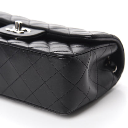 Chanel Lambskin Quilted Mini Rectangular Flap Black 7 of 11