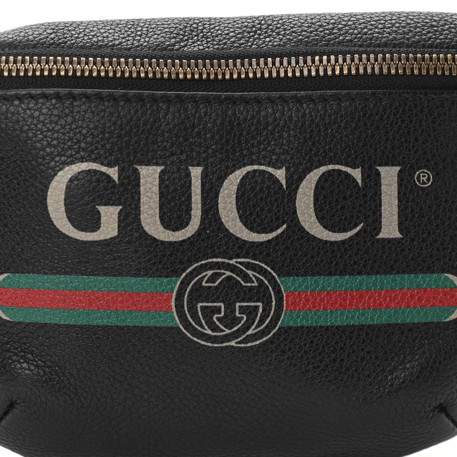 Gucci Grained Calfskin Small Logo Belt Bag Black 8 of 10