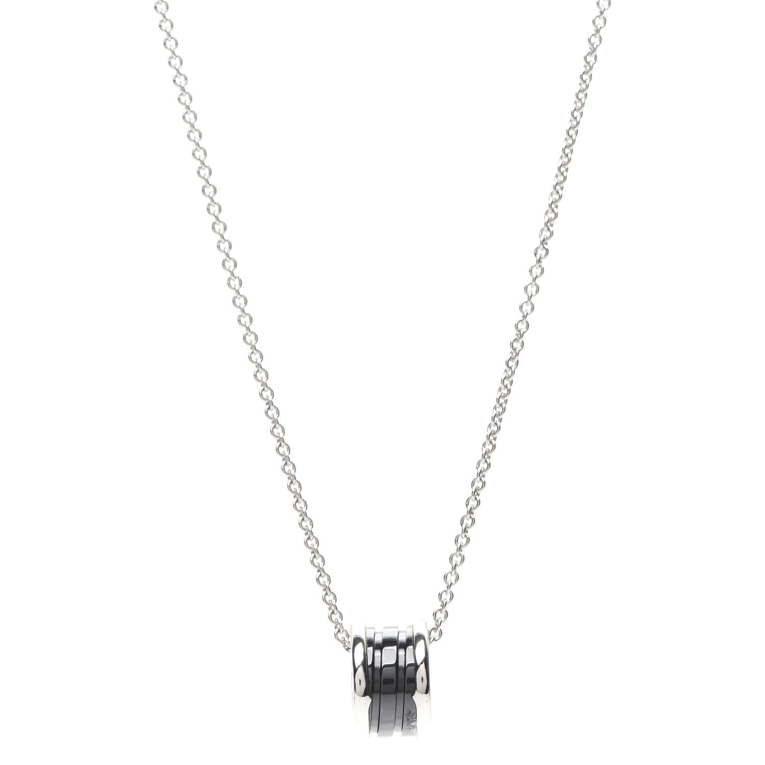 Bulgari Sterling Silver Ceramic Save The Children Pendant Necklace 1 of 7