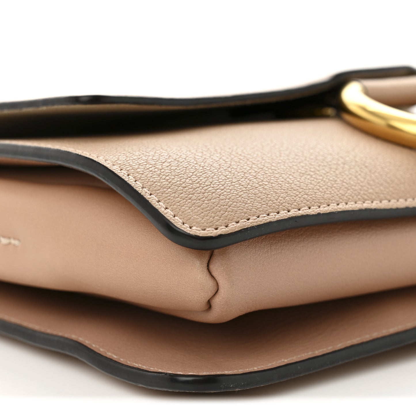 Goatskin Small Faye Shoulder Bag Biscotti Beige