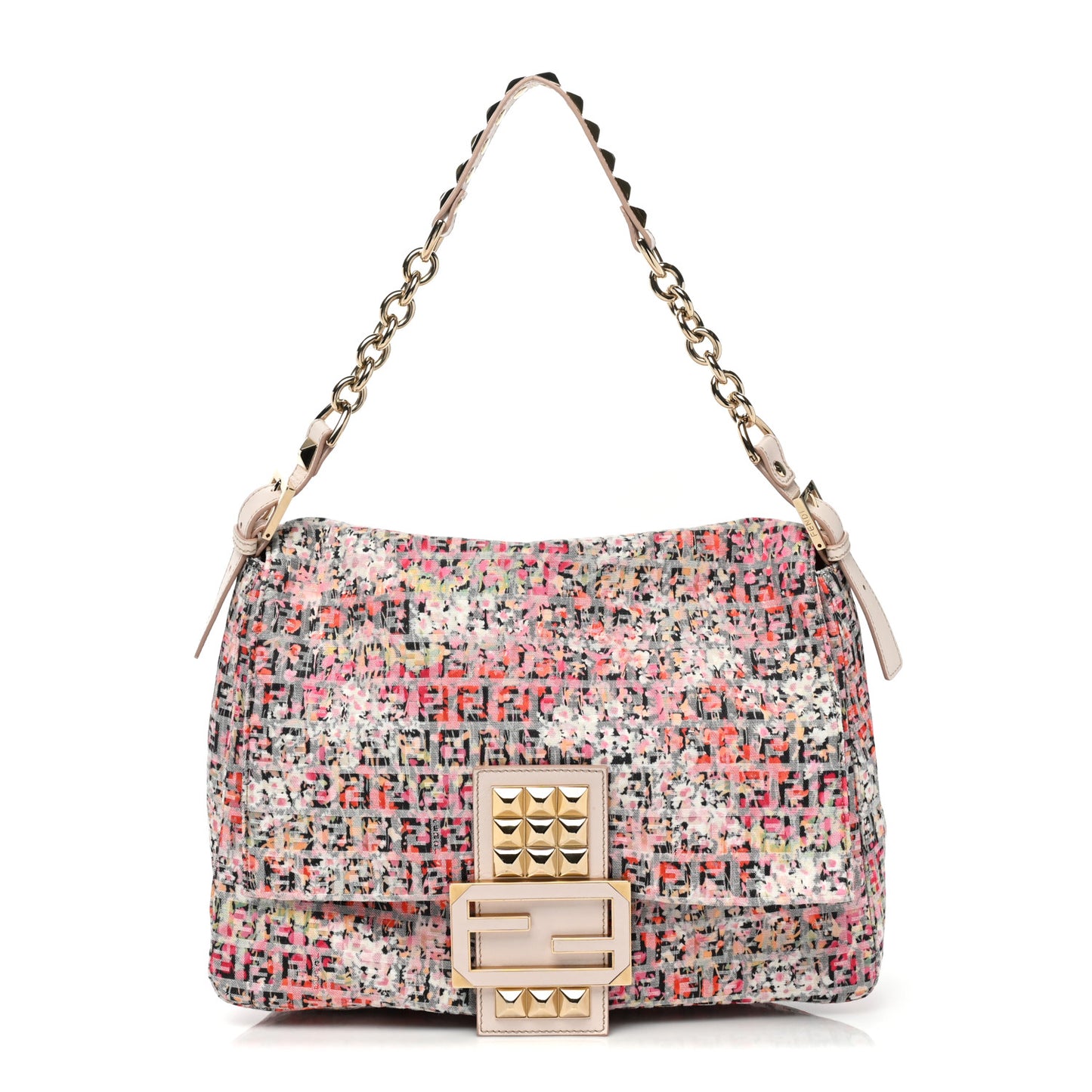 ENDI Zucchino Vitello Floral Studded Forever Mama Baguette Rosa Papaya Rosa Confetto