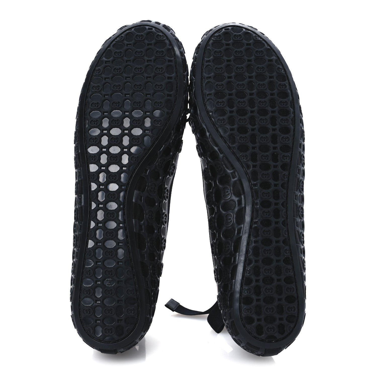 Gucci Rubber Satin Ballerina Flats 40 Black 7 of 11