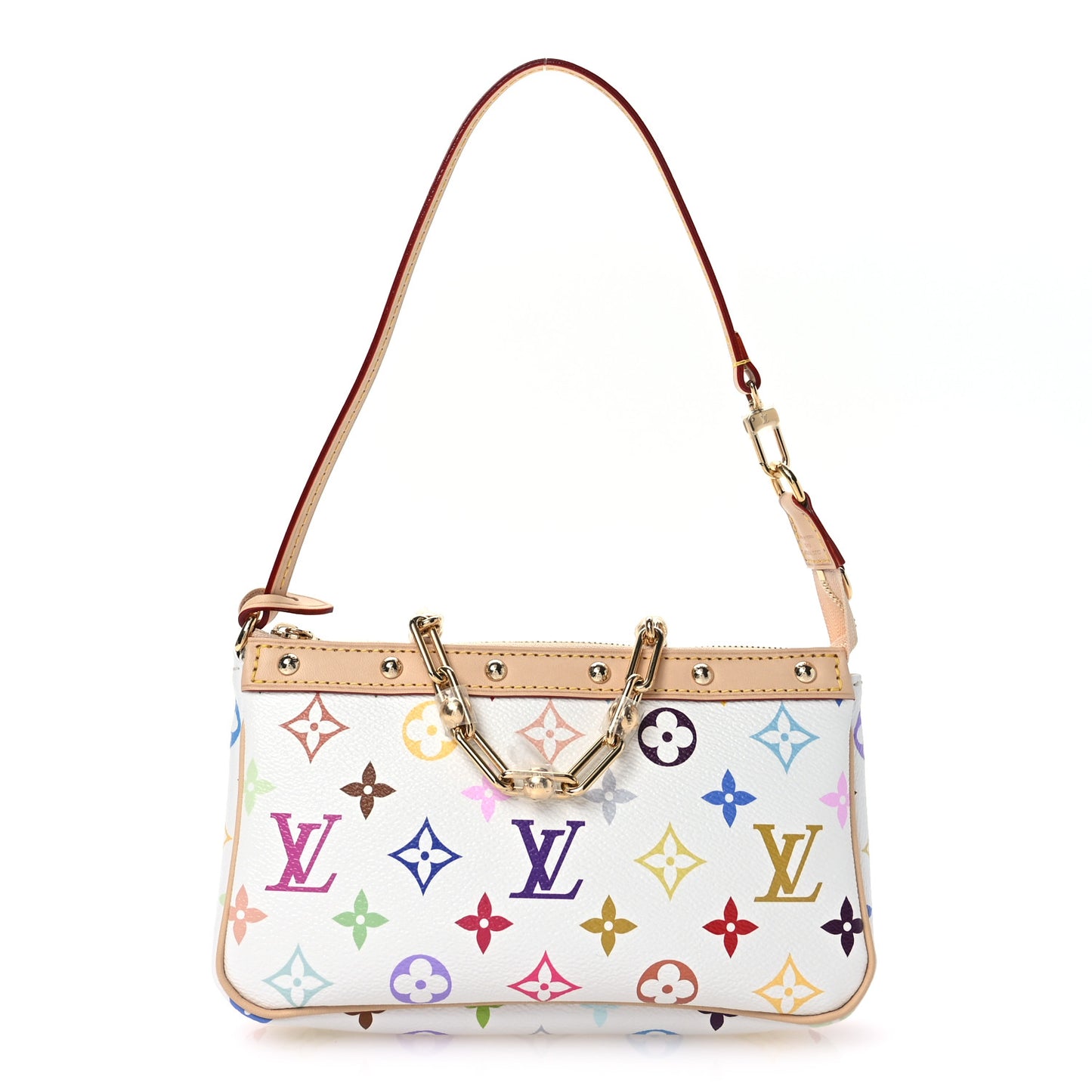 LV X TM Monogram Multicolor Pochette Accessories White
