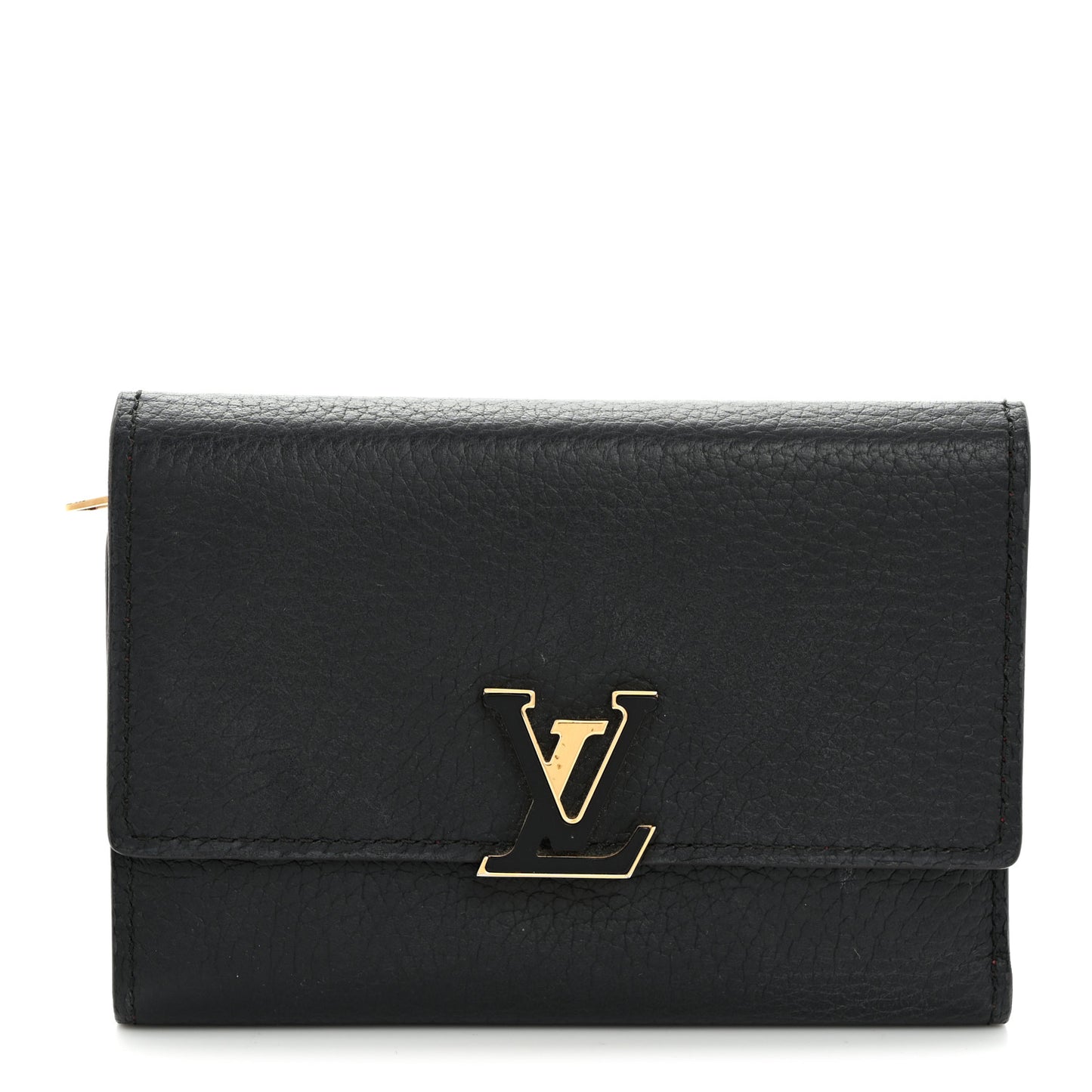 Taurillon Capucines Compact Wallet Black