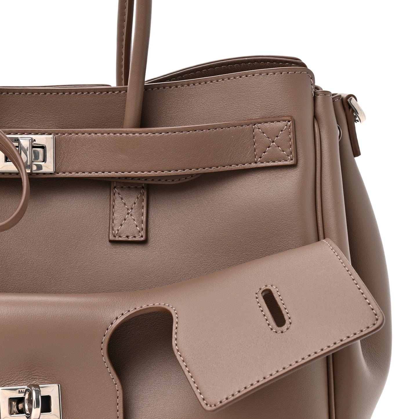 Smooth Calfskin Small Bel Air Carry All Bag Taupe