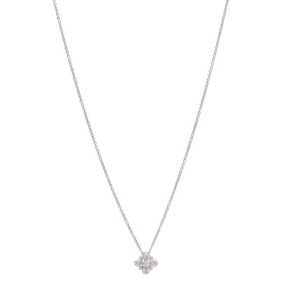 Tiffany Platinum Diamond Enchant Flower Pendant Necklace 1 of 5