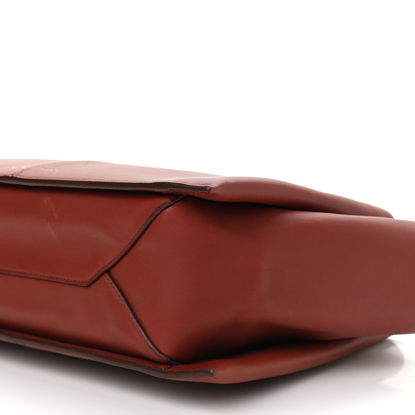 Calfskin Medium Tri-Fold Bag Red Wood