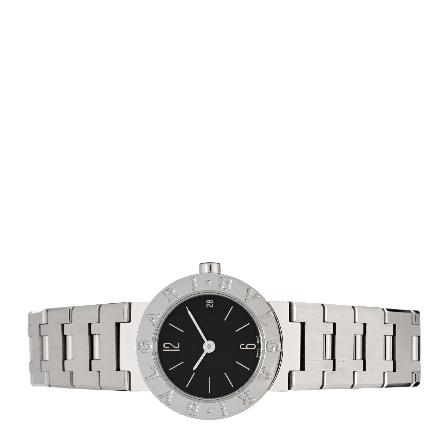 Bulgari Stainless Steel 23mm Quartz Watch Black 2 of 4