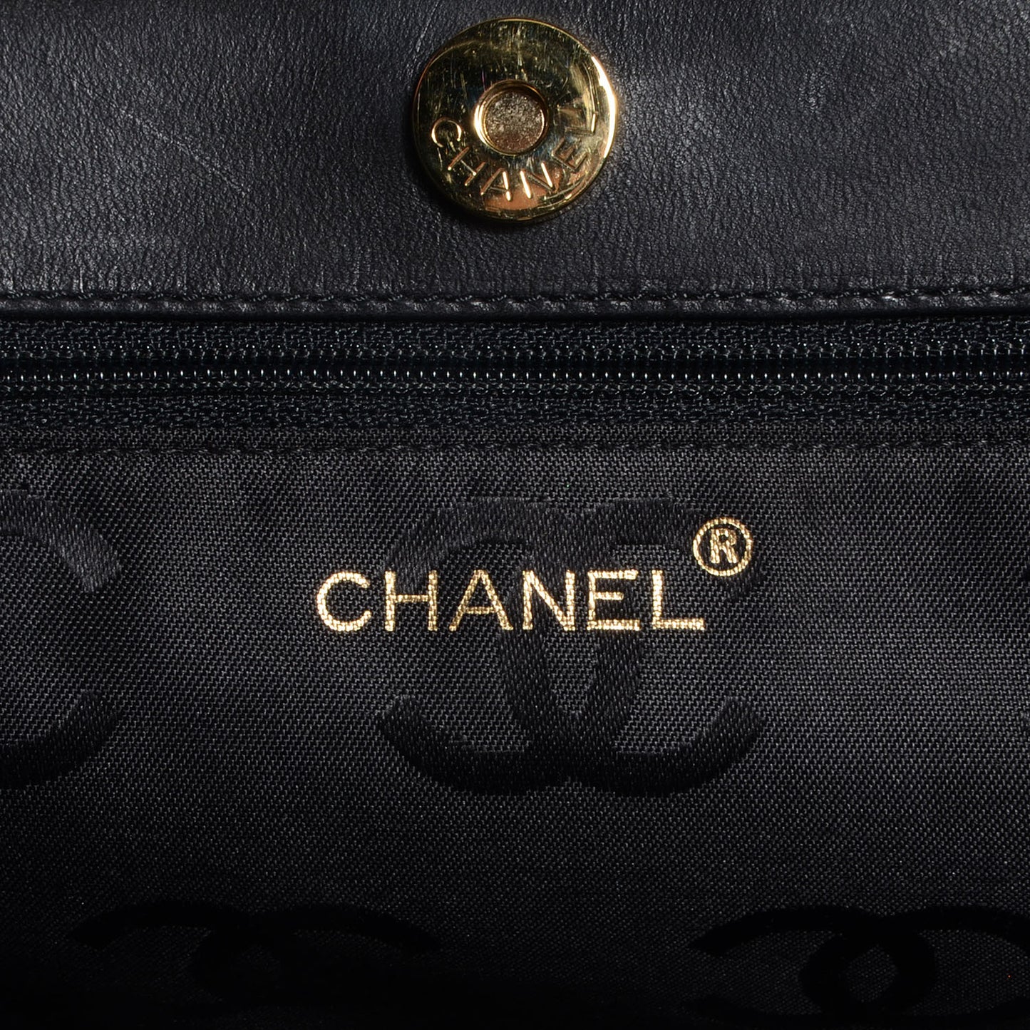 Lambskin CC Shopping Tote Black
