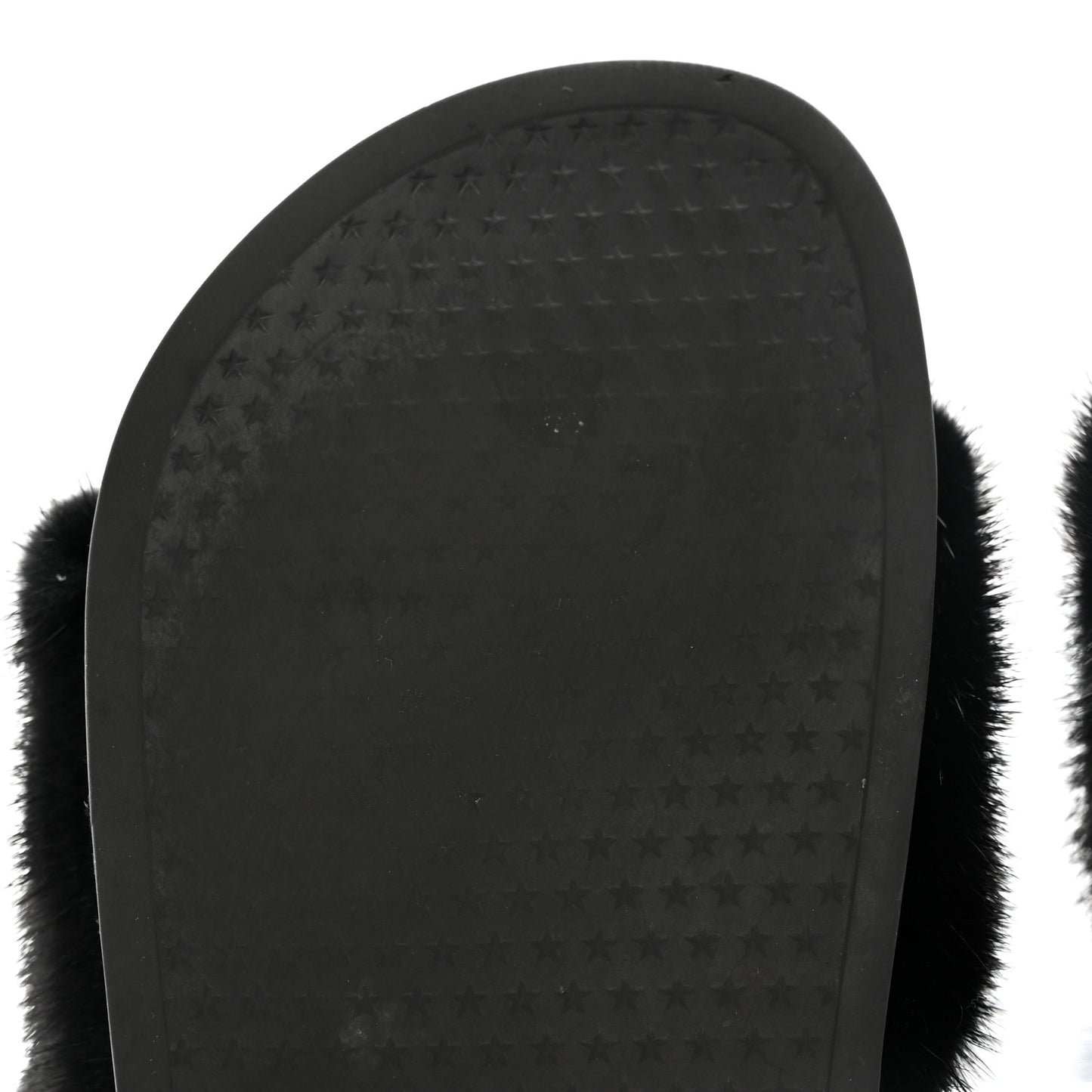 Mink Rubber Slide Sandals 37 Black