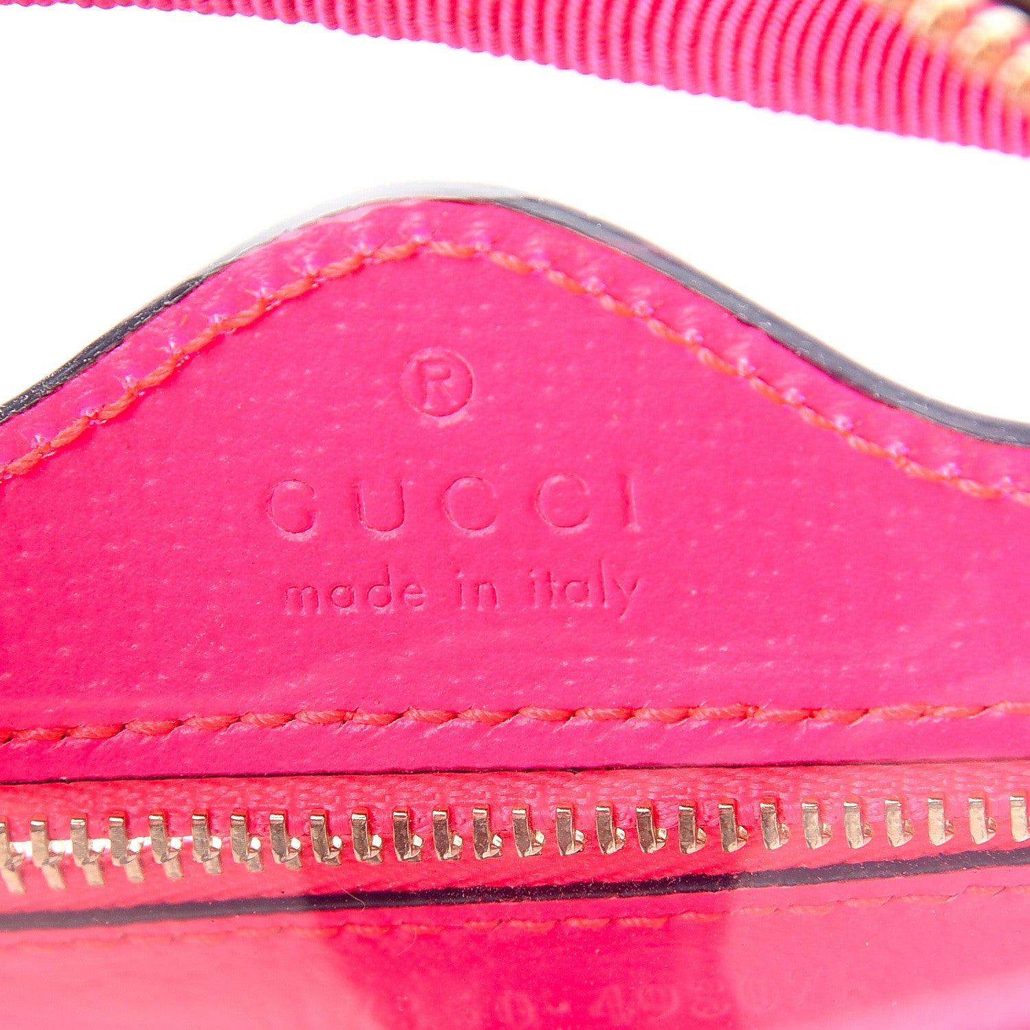 Gucci Vinyl Web Mini Ophidia Transparent Shoulder Bag Fluorescent Fuchsia 5 of 8