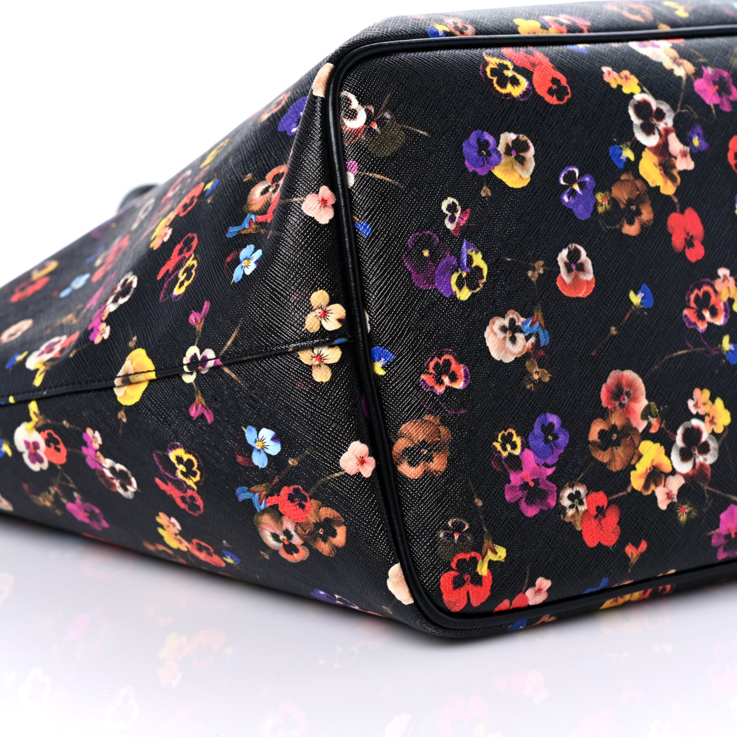 Givenchy Textured Coated Canvas Floral Print Large Antigona Tote Black Multicolor 7 of 10