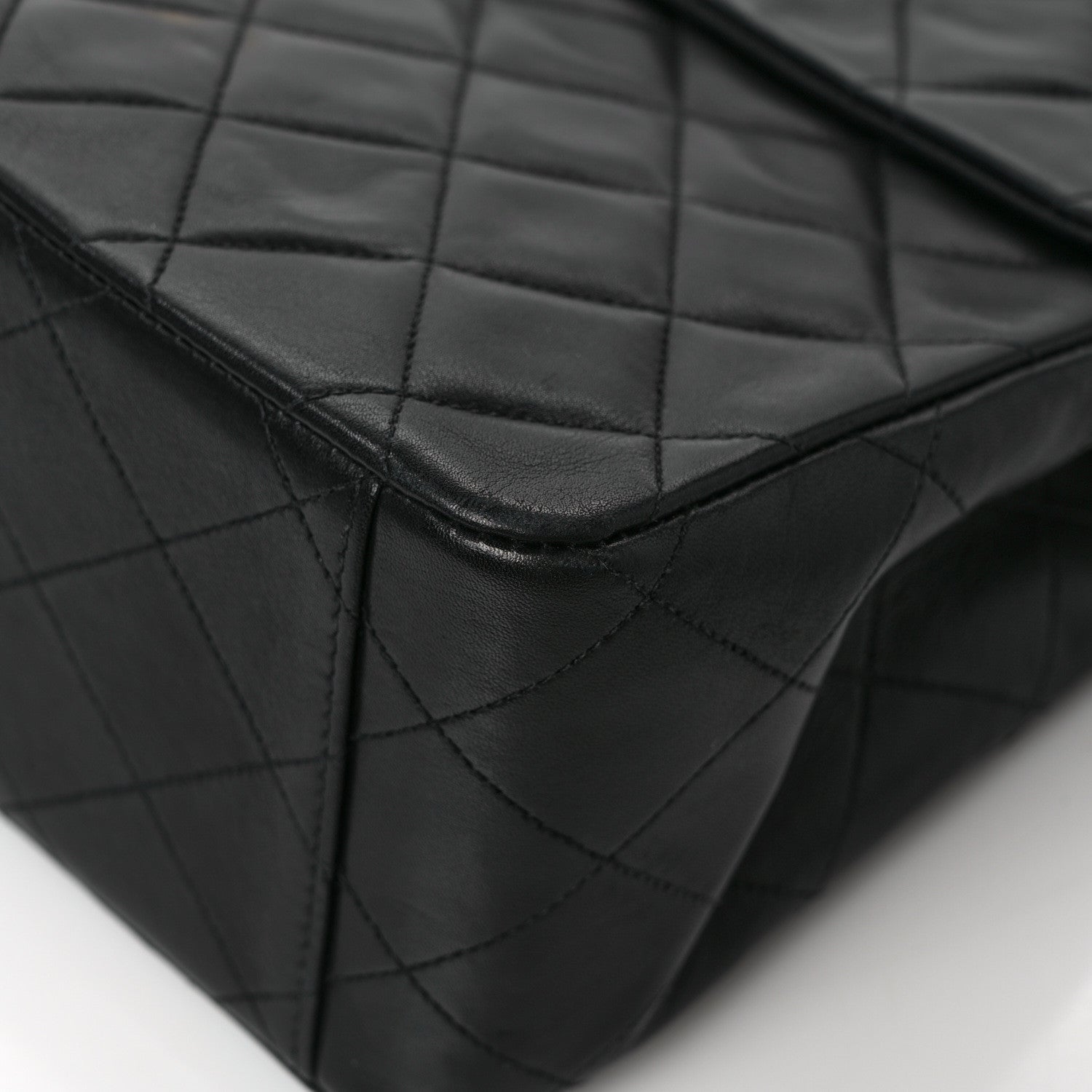 Chanel Lambskin Quilted XL Jumbo Single Flap Black 11 of 13