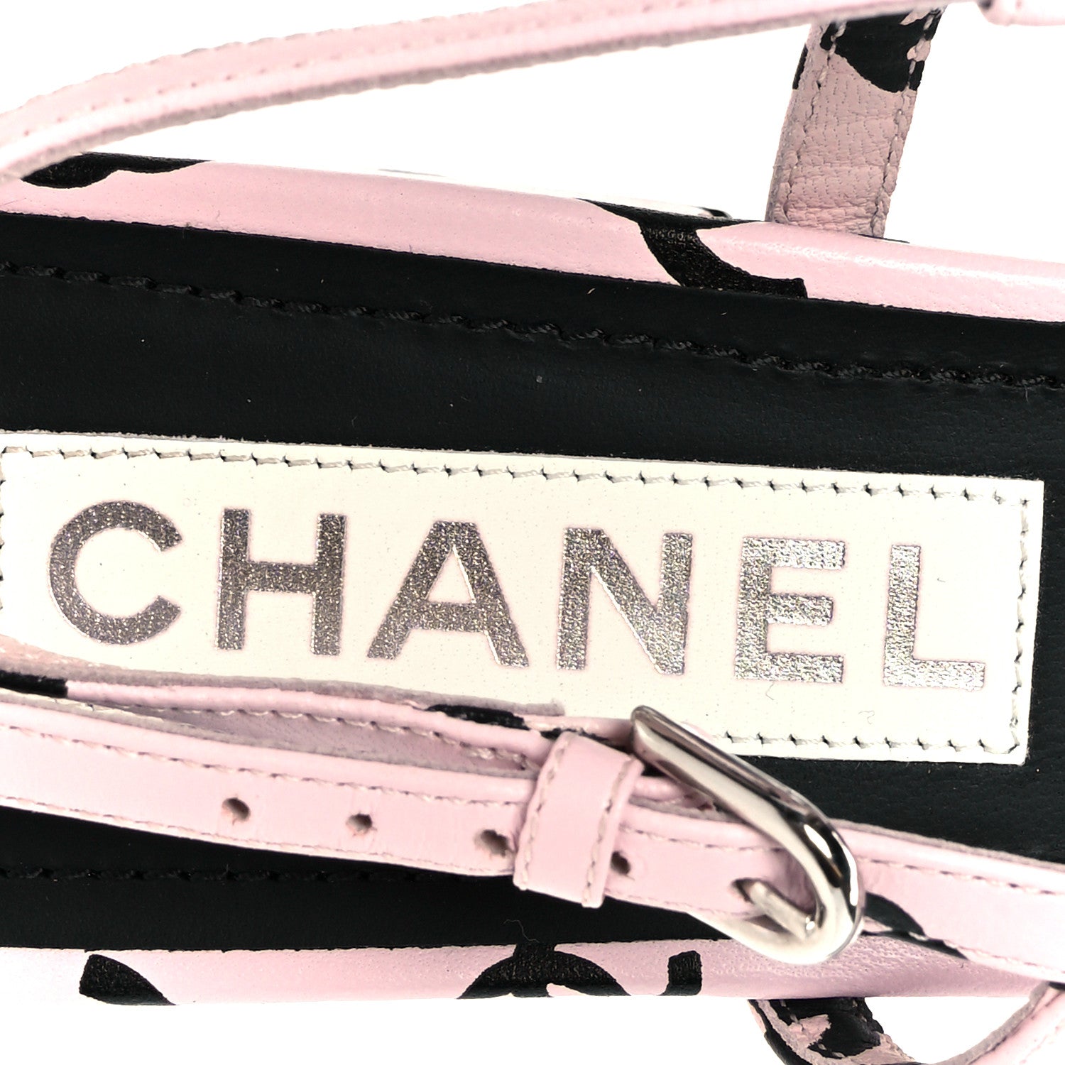 Chanel Printed Lambskin Coco Beach Sligback Sandals 40 Light Pink Black 12 of 22