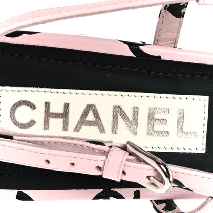 Chanel Printed Lambskin Coco Beach Sligback Sandals 40 Light Pink Black 12 of 22