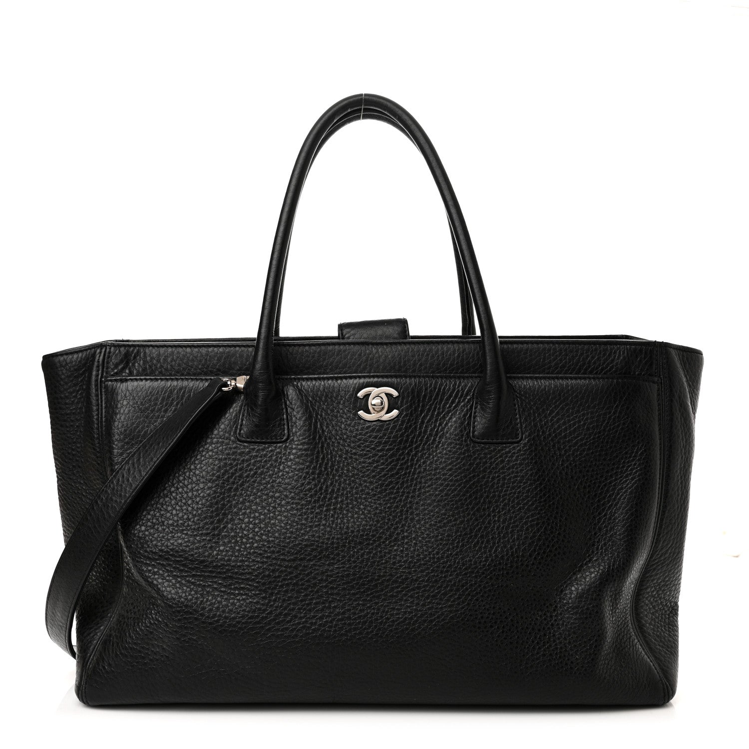 Chanel Calfskin Cerf Executive Shopper Tote Black 1 of 20