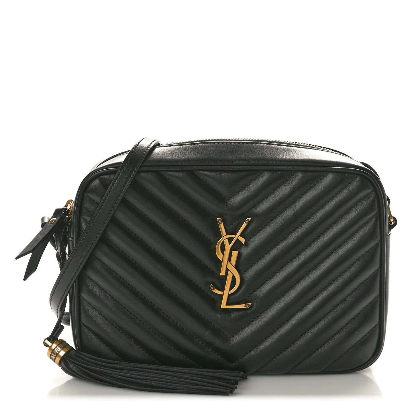 Calfskin Matelasse Monogram Lou Camera Bag Black