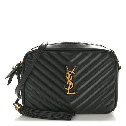 Saint Laurent Calfskin Matelasse Monogram Lou Camera Bag Black 1 of 11