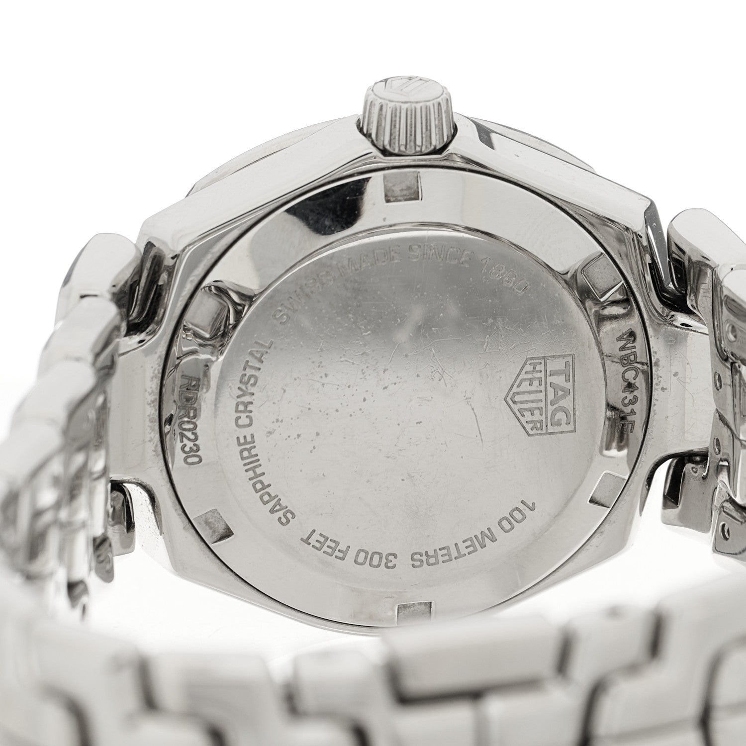Tag Heuer Stainless Steel Diamond 32mm Link Lady Quartz Watch Champagne WBC131E 5 of 5