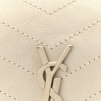 Saint Laurent Vintage Lambskin Chevron Monogram Medium Nolita Crema Soft 8 of 11