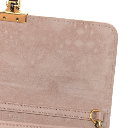 Christian Dior Lambskin Cannage Studded Dioraddict Wallet on Chain Clutch Nude 12 of 13