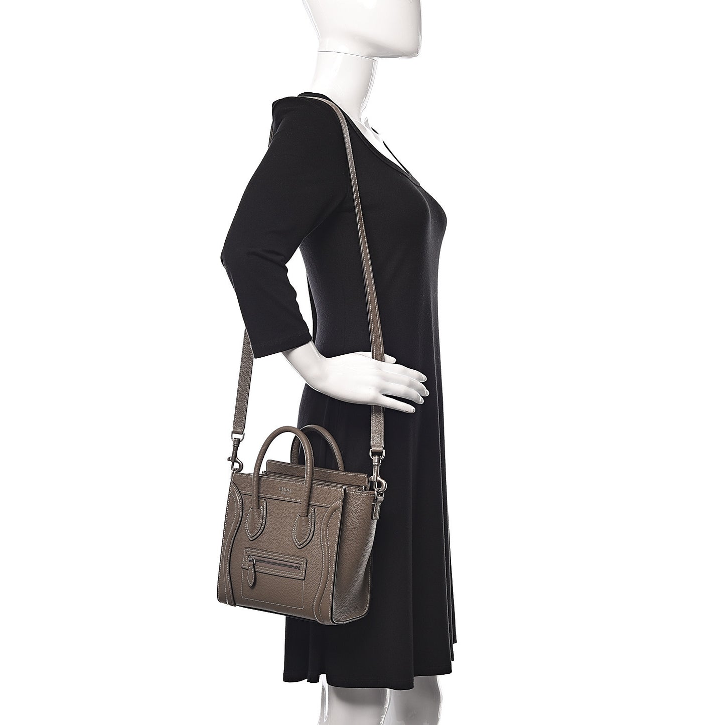 Drummed Calfskin Nano Luggage Souris