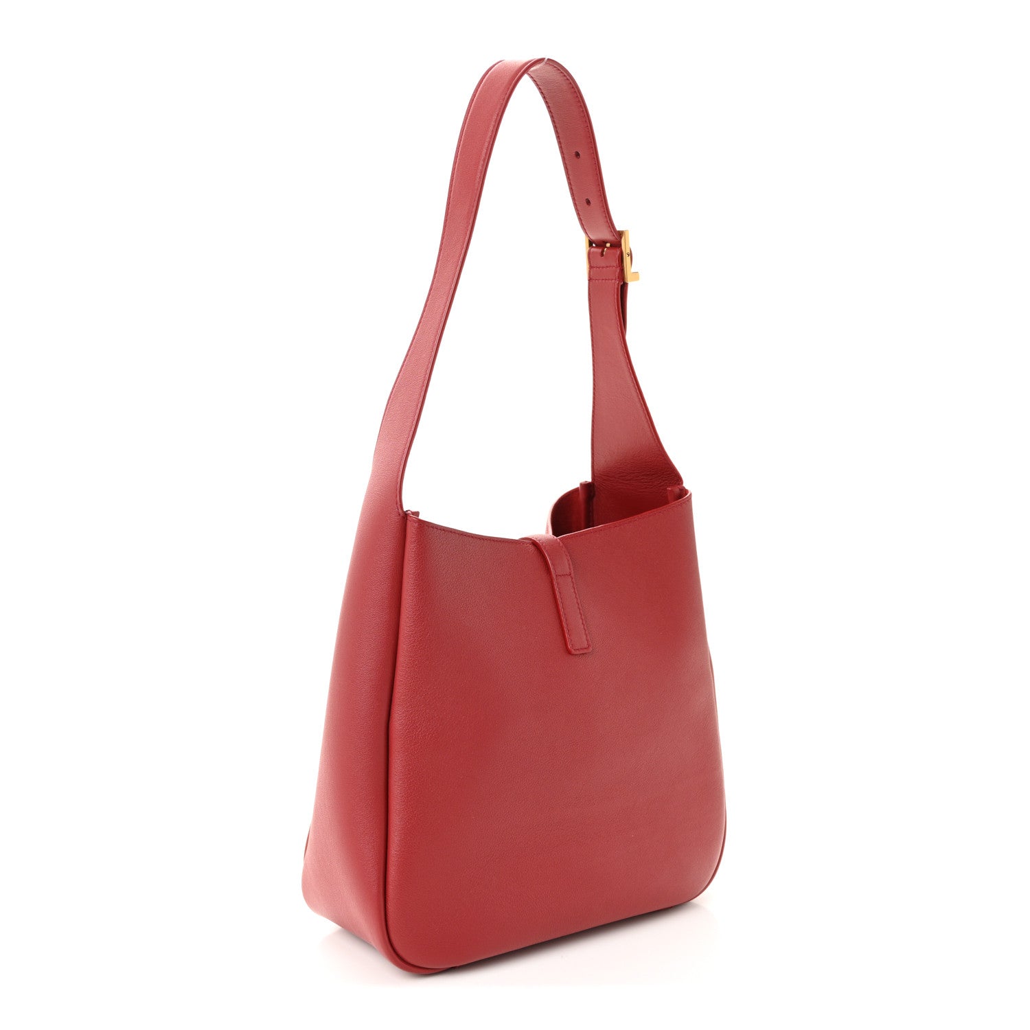 Saint Laurent Smooth Calfskin Small Le 5 A 7 Soft Hobo Red Danger 3 of 9