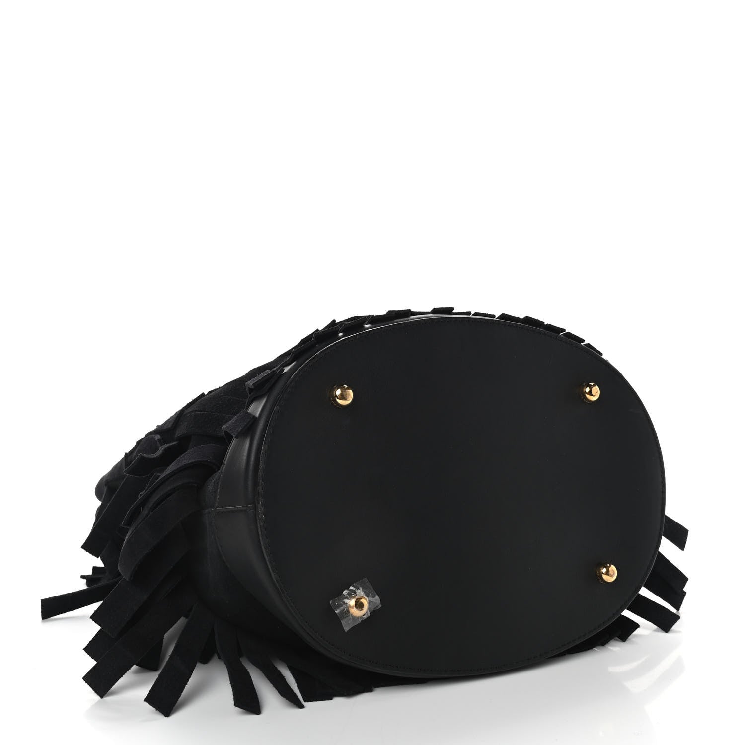 Burberry Prorsum Suede Fringe Bucket Bag Black 4 of 9