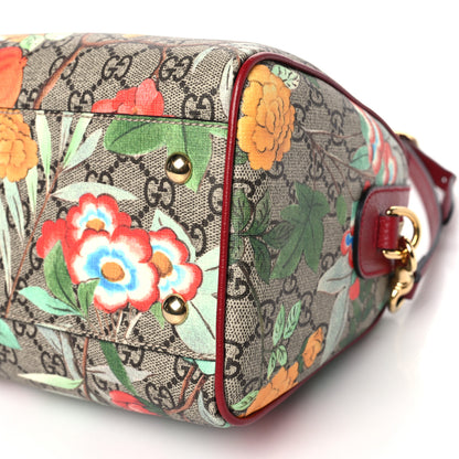 Gucci GG Supreme Monogram Tian Small Boston Beige Multicolor Red 10 of 10