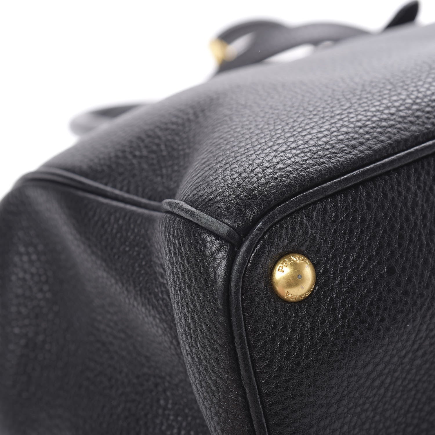 Prada Vitello Daino Tote Black 12 of 17