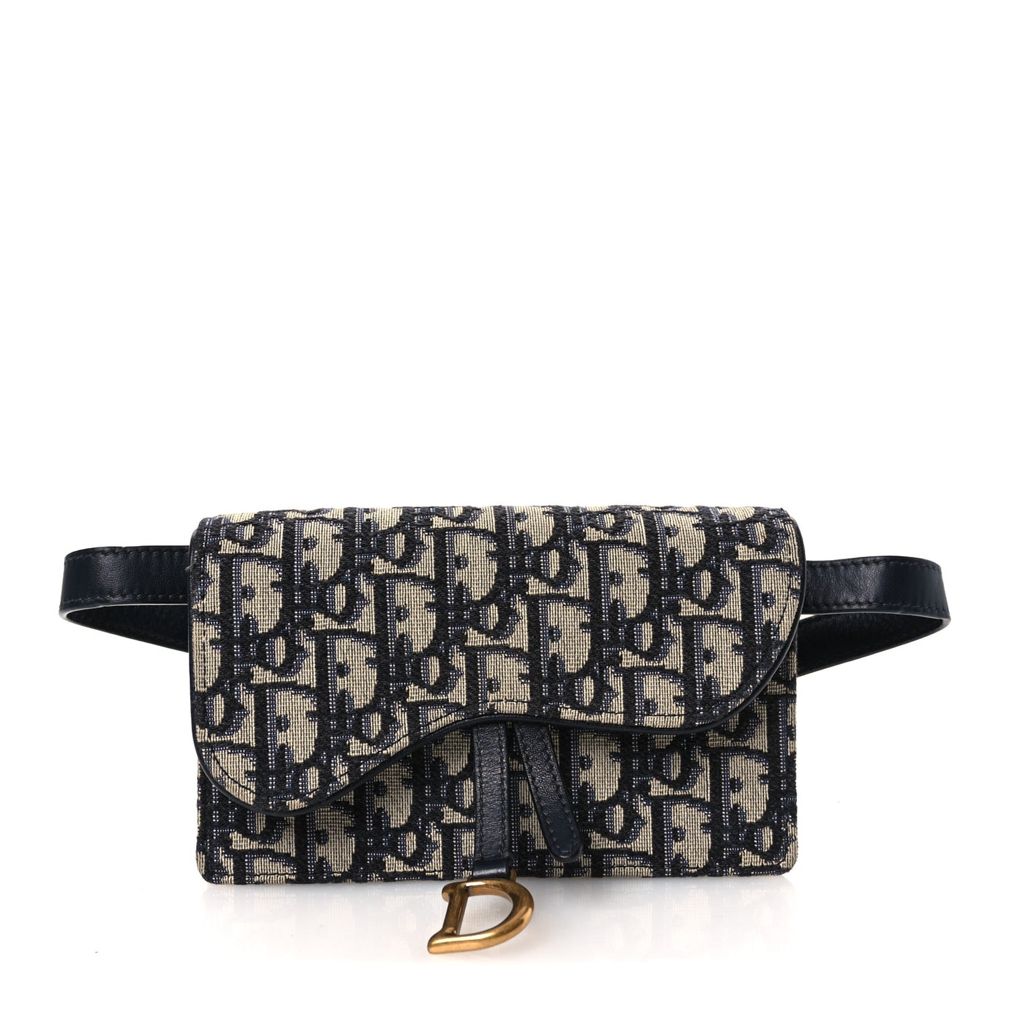 Oblique Saddle Belt Bag Blue