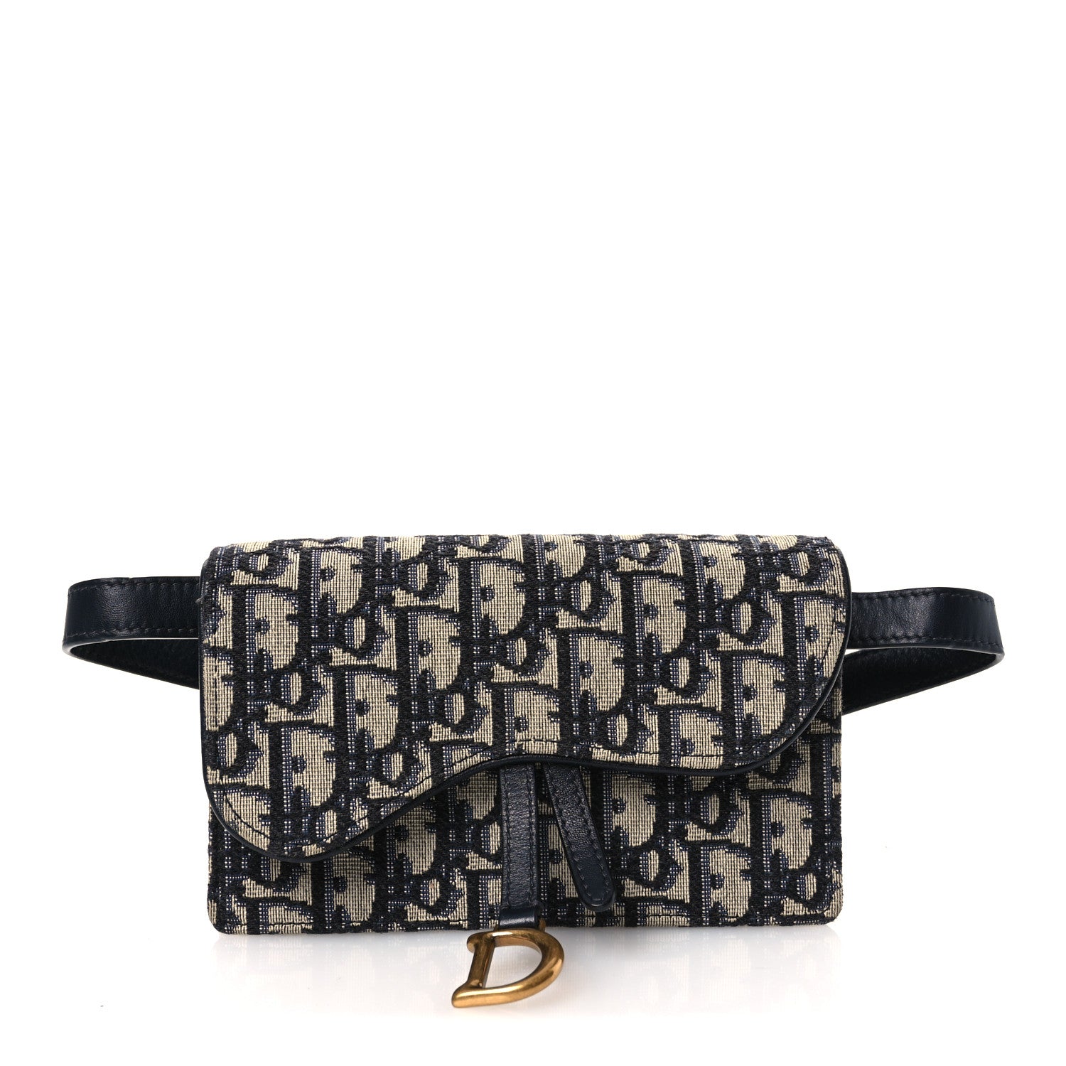 Christian Dior Oblique Saddle Belt Bag Blue 1 of 14