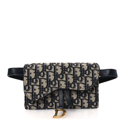 Christian Dior Oblique Saddle Belt Bag Blue 1 of 14