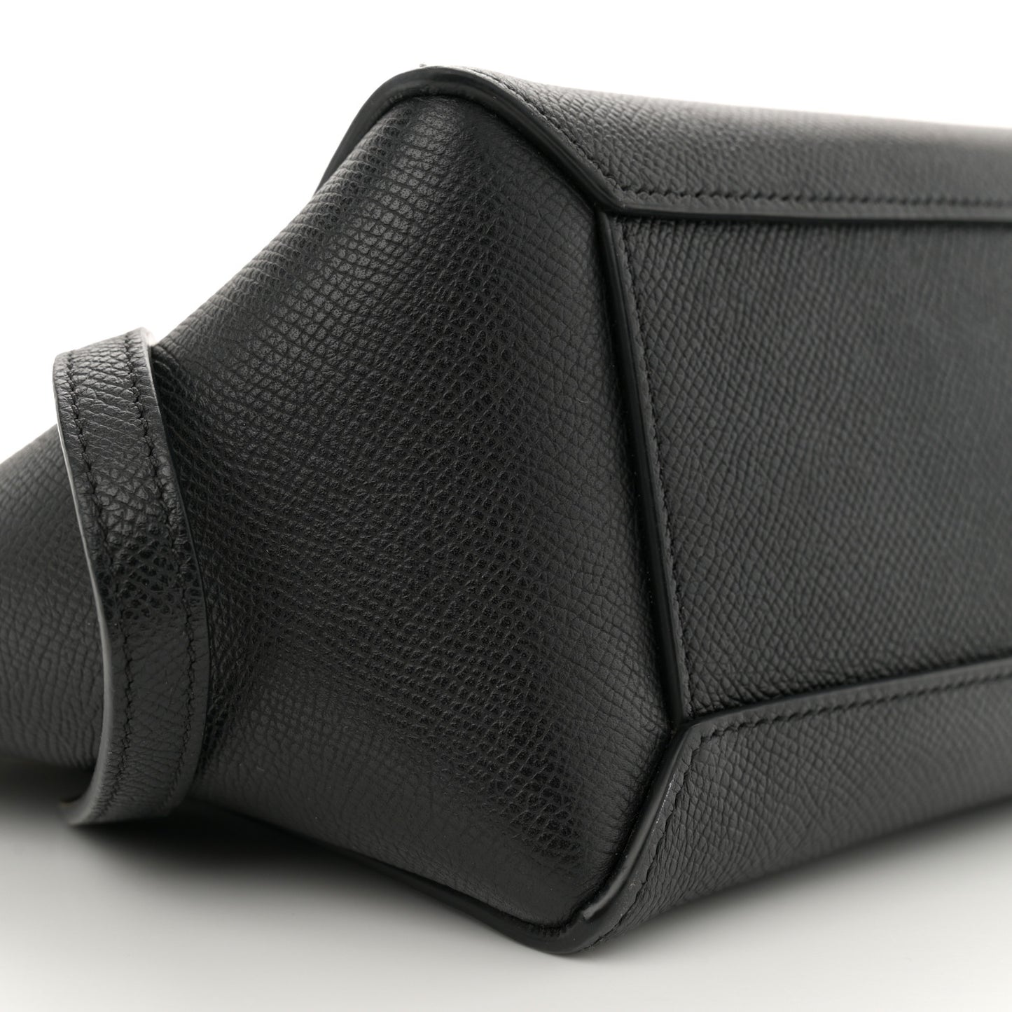Grained Calfskin Nano Belt Bag Black