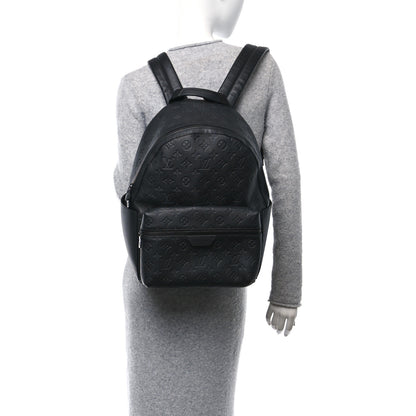 Louis Vuitton Calfskin Monogram Shadow Discovery Backpack  Black 2 of 9