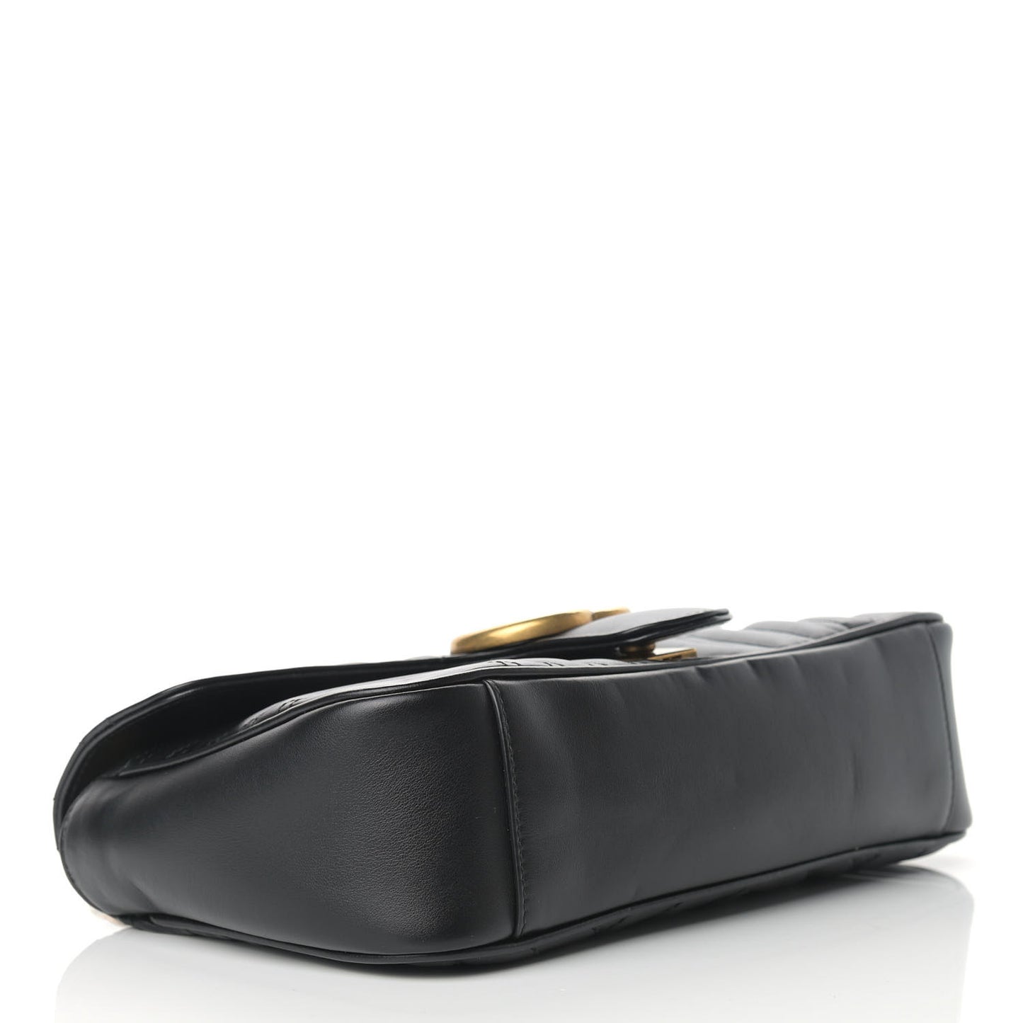 Calfskin Matelasse Small GG Marmont Shoulder Bag Black