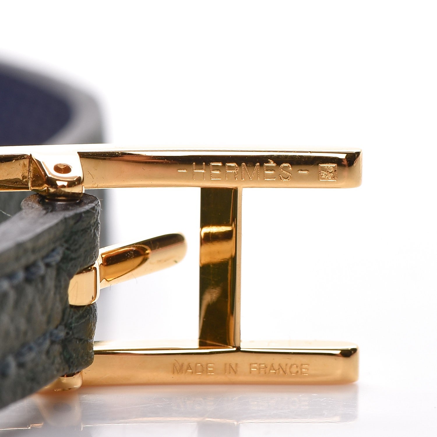 Hermes Epsom Behapi Double Tour Bracelet S Bleu Saphir Vert Anglais 4 of 5