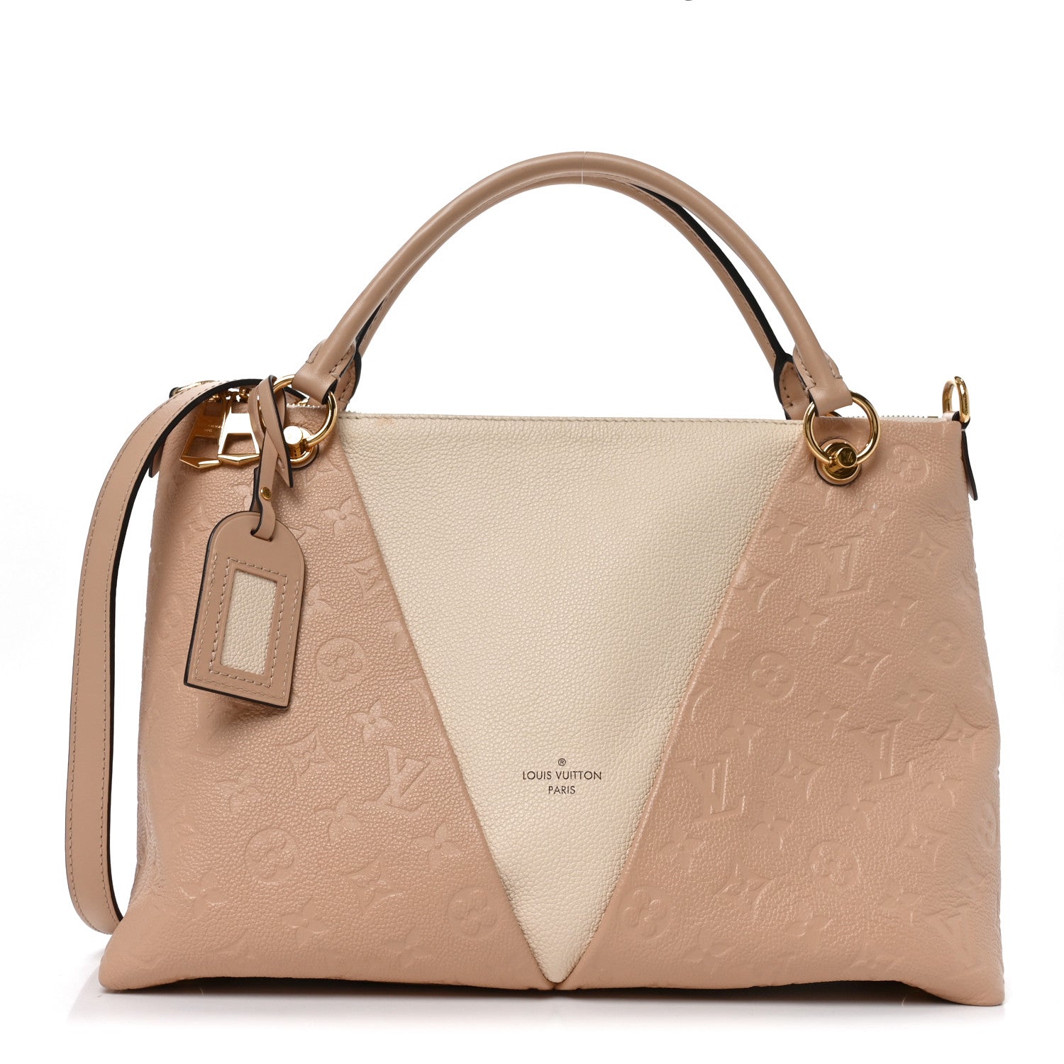 Louis Vuitton Empreinte V Tote MM Beige Rose Creme 1 of 9