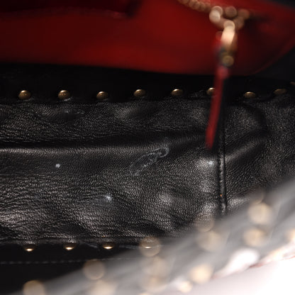 Valentino Garavani Lambskin Ayers Flames Medium Rockstud Spike Shoulder Bag Black 9 of 14