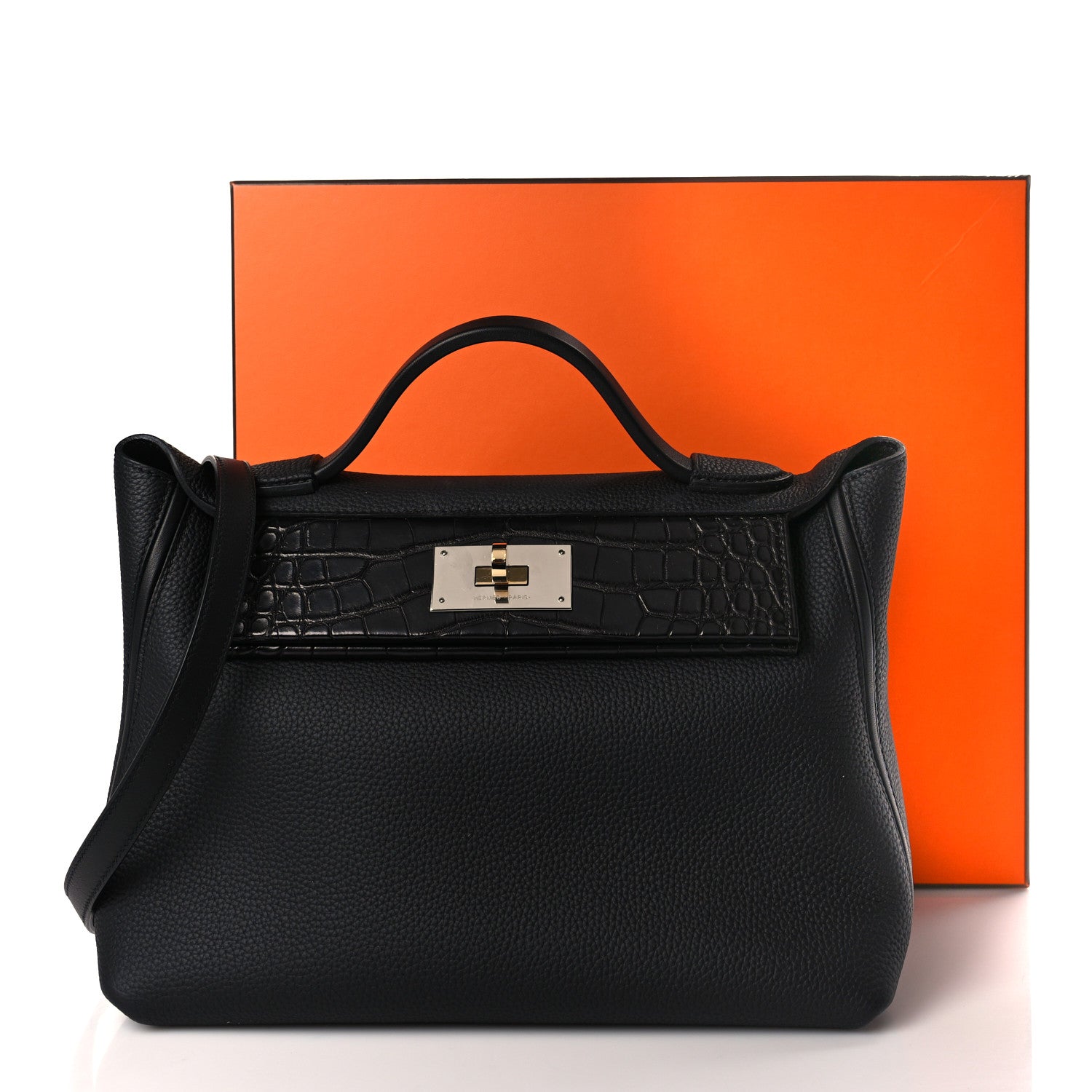 Hermes Togo Matte Alligator Swift Touch 24/24 29 Black 10 of 10