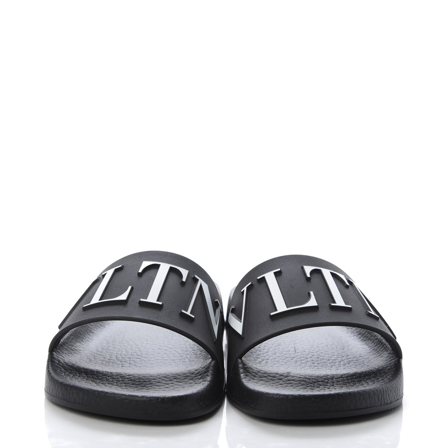 Valentino Garavani Rubber VLTN Pool Slide Sandals 35 Black 2 of 9