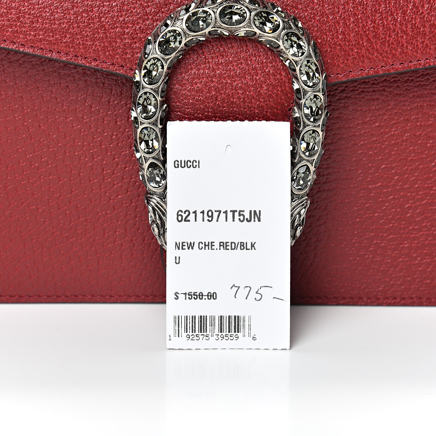 Gucci Grained Calfskin Dionysus Clutch Wristlet Red 7 of 8