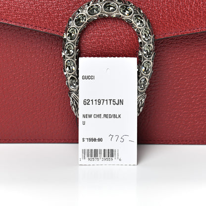 Gucci Grained Calfskin Dionysus Clutch Wristlet Red 7 of 8
