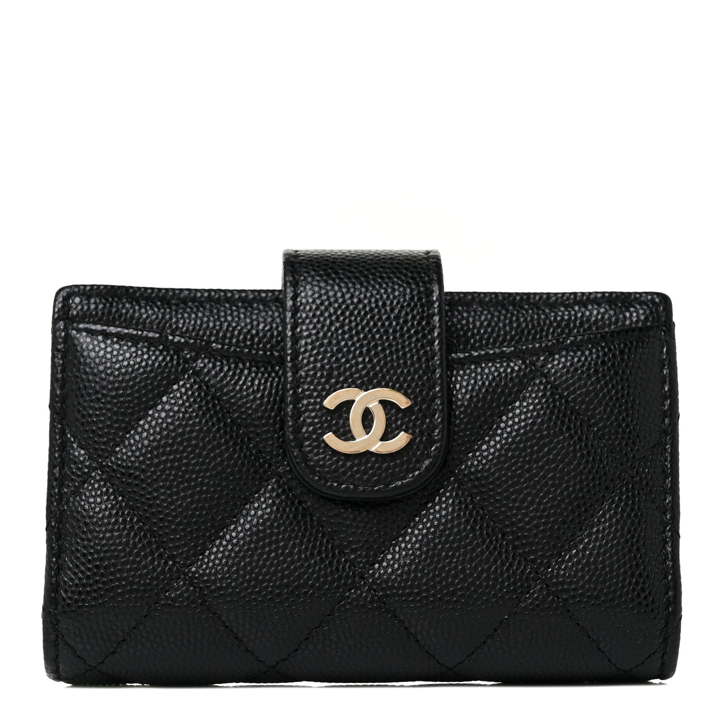Caviar Quilted Small Classic Wallet Black