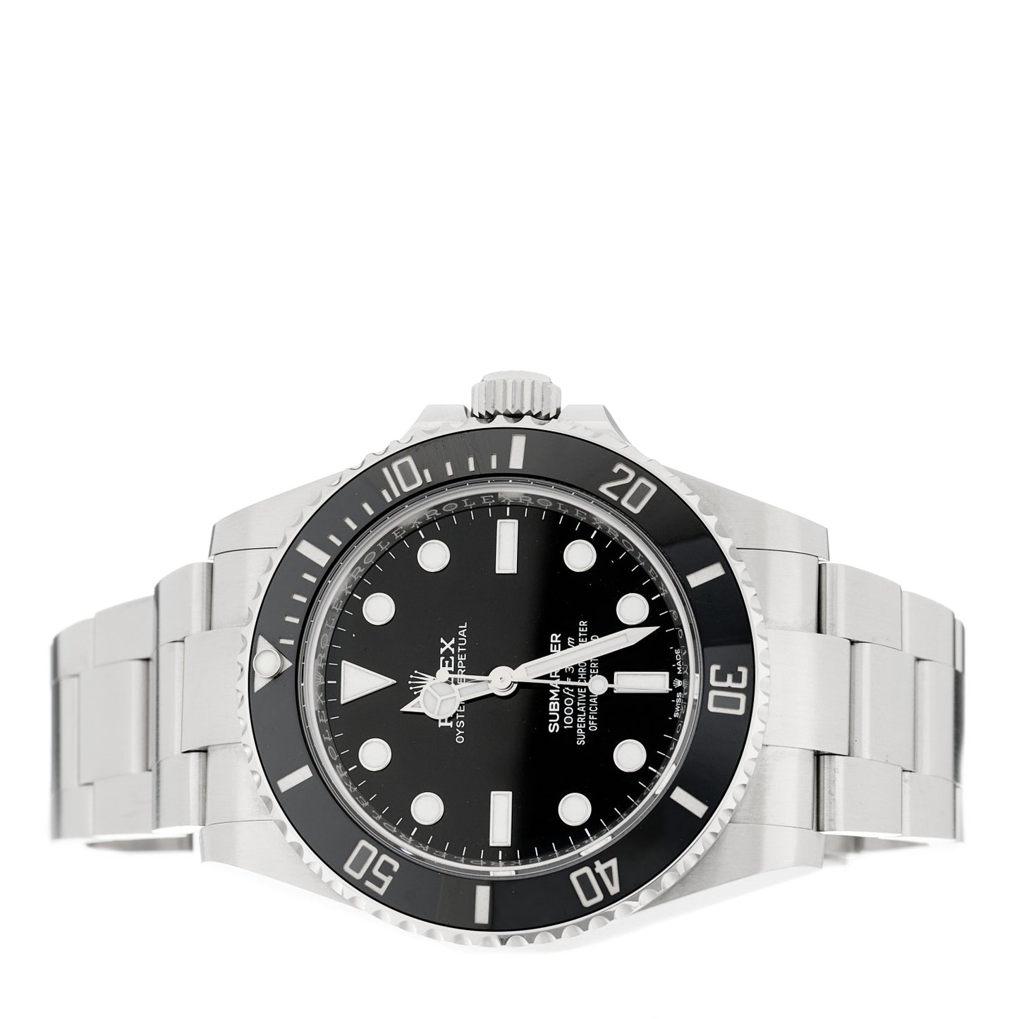 Stainless Steel 41mm Oyster Perpetual Submariner Watch Black 124060