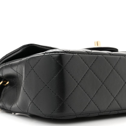 Chanel Lambskin Quilted Mini Rectangular Flap Black 9 of 11