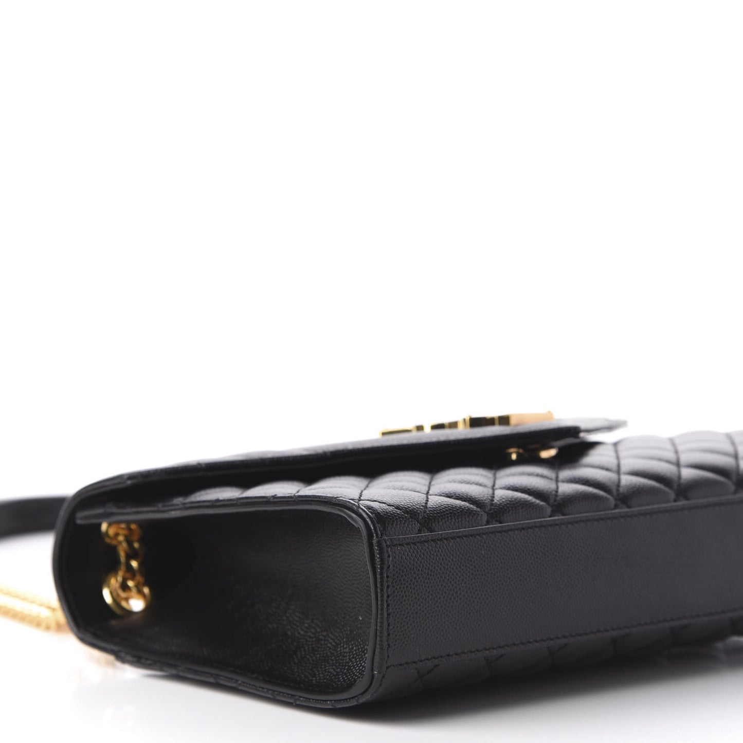 Grain De Poudre Textured Mixed Matelasse Triquilt Medium Monogram Satchel Black