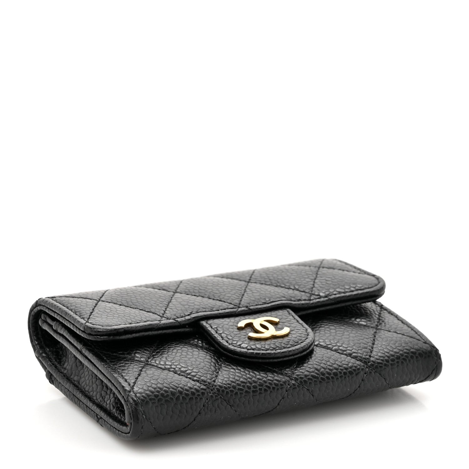 Chanel Caviar Quilted Flap Card Holder Wallet Black 4 of 9